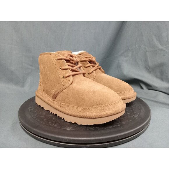 UGG Australia Kids Neumel II Boots Suede Lace-Up Chestnut Size 4 NEW IN BOX! - Picture 10 of 13